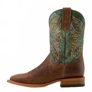 NEW ARIAT men's wiley square toe cowboy boot - medium in totally tan|roaring tur
